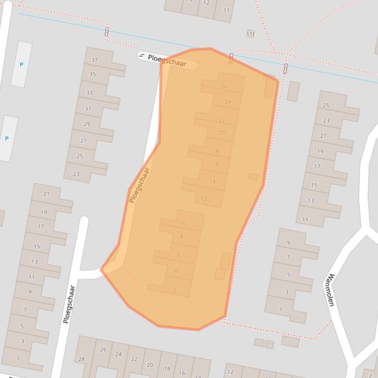 Kaart van postcodegebied 3833EC.