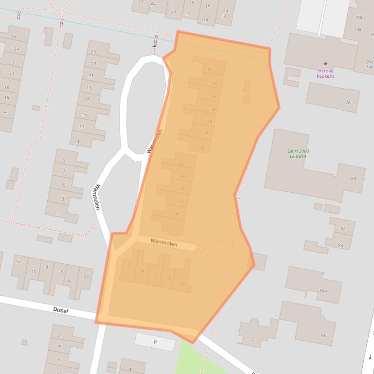 Kaart van postcodegebied 3833EE.