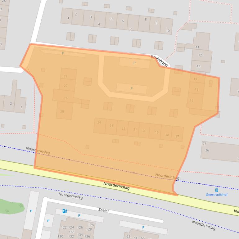 Kaart van postcodegebied 3833GJ.