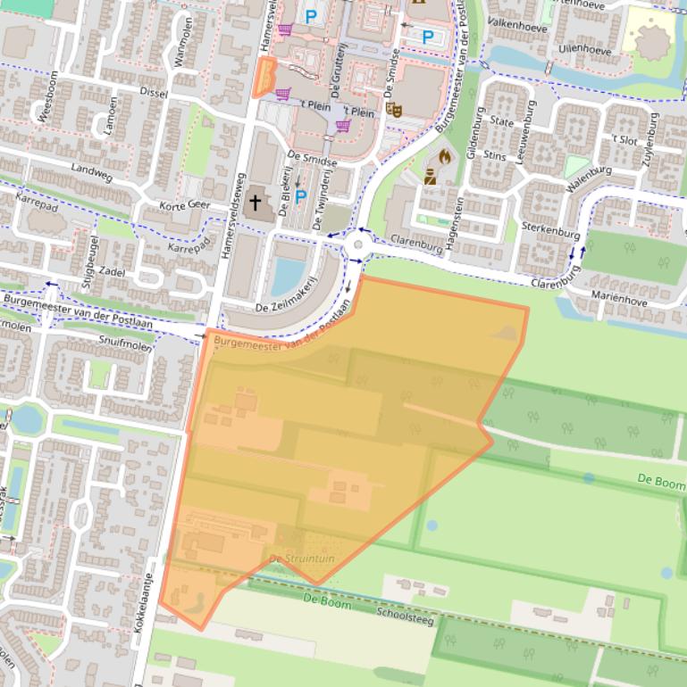 Kaart van postcodegebied 3833GM.
