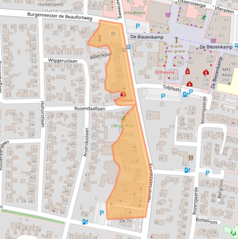 Kaart van postcodegebied 3833GP.