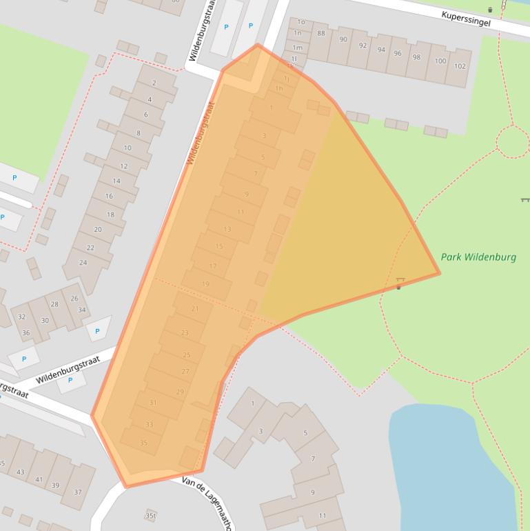 Kaart van postcodegebied 3833HA.