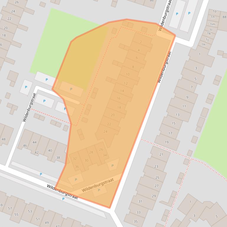 Kaart van postcodegebied 3833HE.