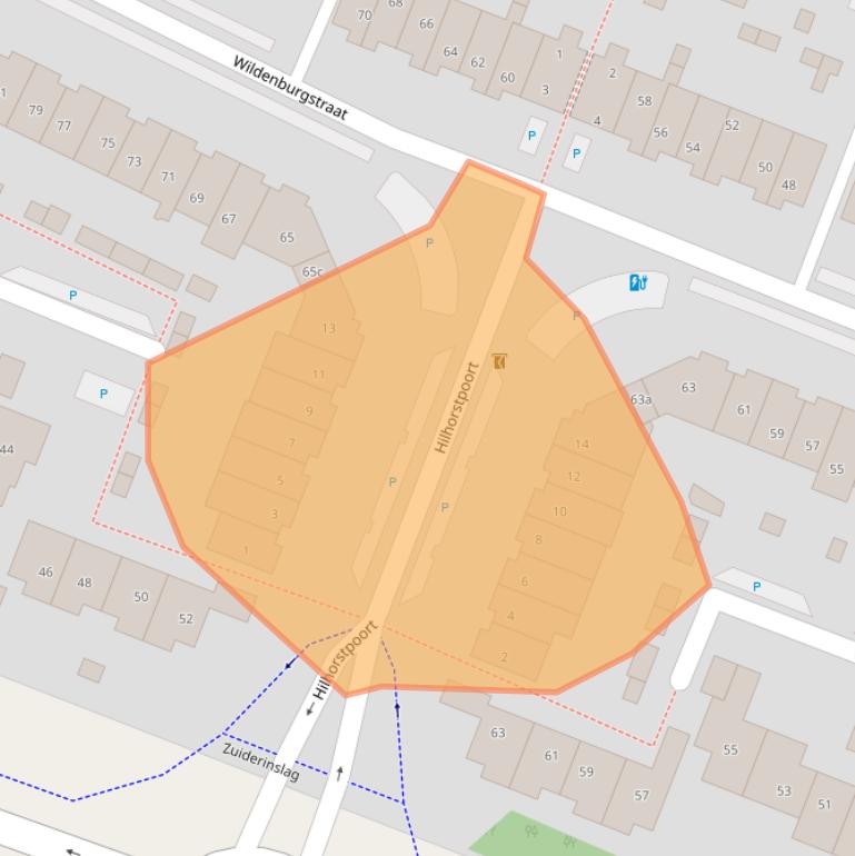 Kaart van postcodegebied 3833HT.