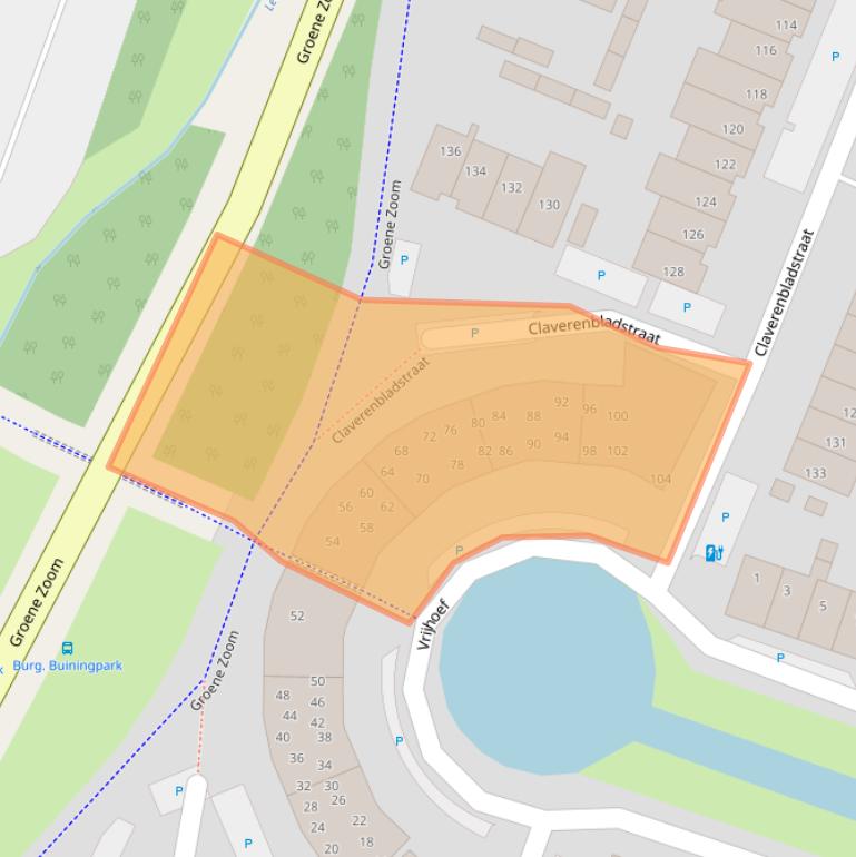 Kaart van postcodegebied 3833HZ.