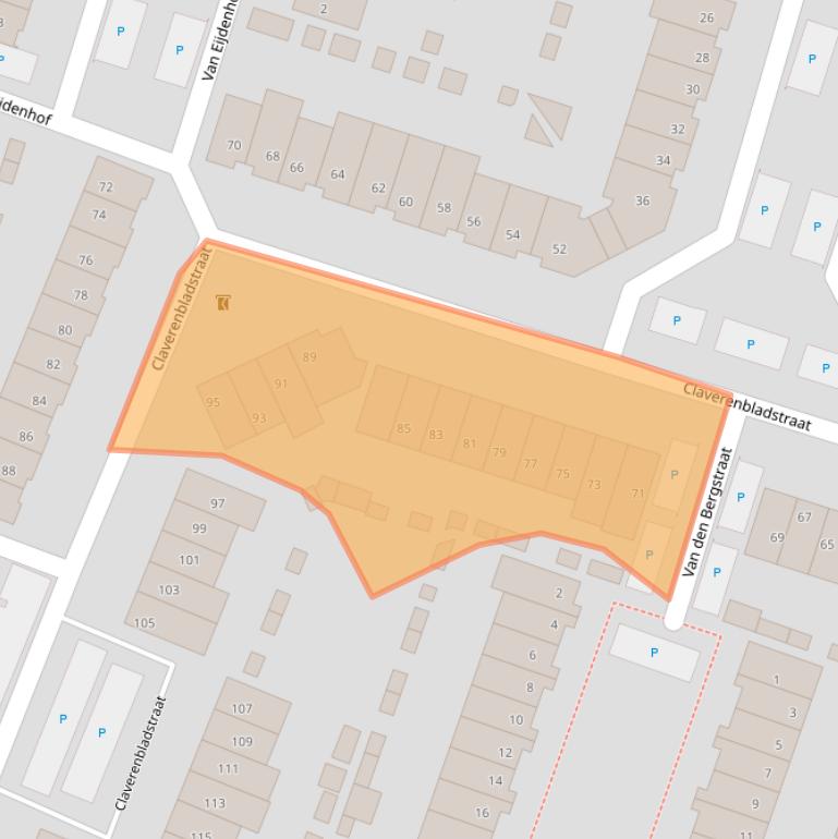 Kaart van postcodegebied 3833JC.