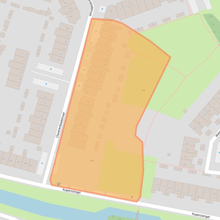 Kaart van postcodegebied 3833JE.