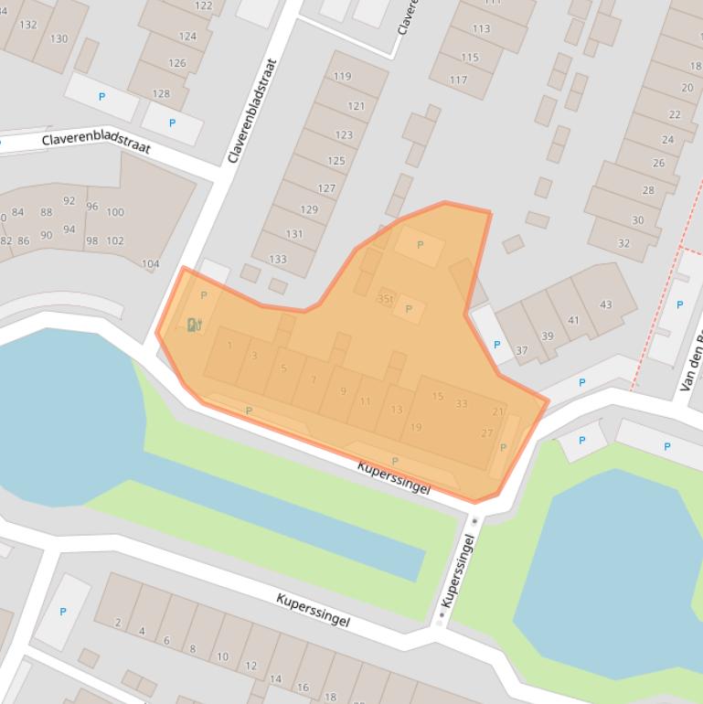 Kaart van postcodegebied 3833JM.