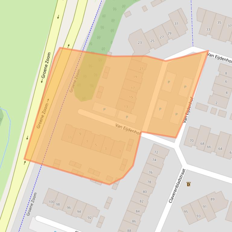 Kaart van postcodegebied 3833JW.