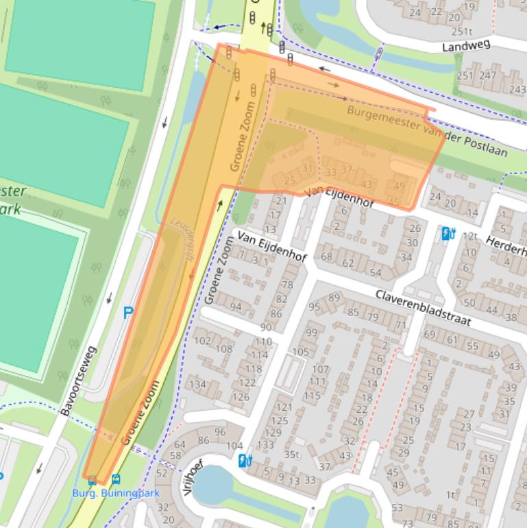 Kaart van postcodegebied 3833JX.