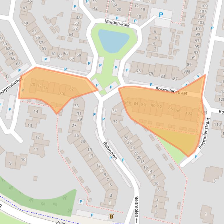 Kaart van postcodegebied 3833KH.