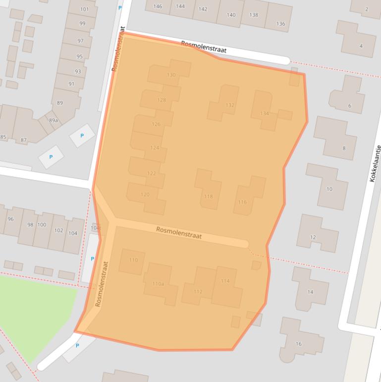 Kaart van postcodegebied 3833KJ.