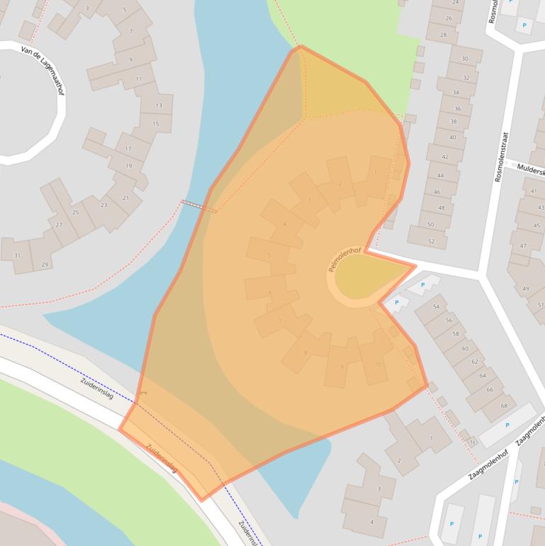 Kaart van postcodegebied 3833KV.