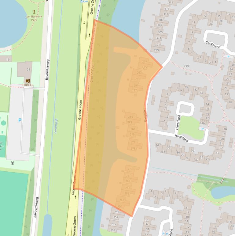 Kaart van postcodegebied 3833VJ.
