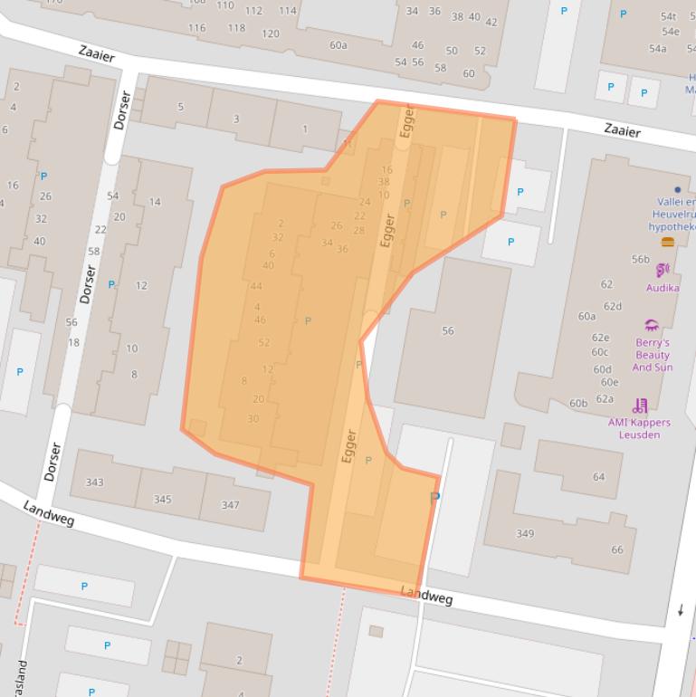 Kaart van postcodegebied 3833VZ.