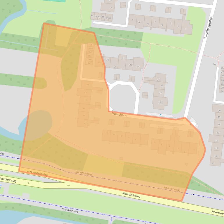Kaart van postcodegebied 3833WN.