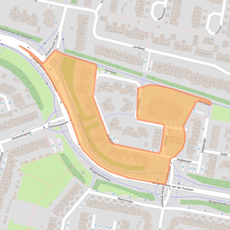 Kaart van postcodegebied 3833XB.