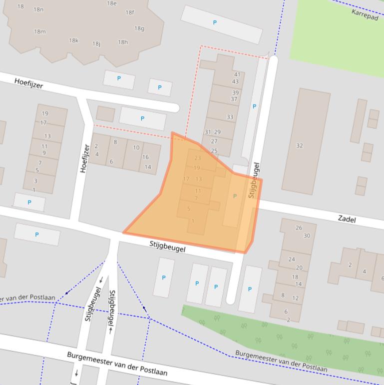 Kaart van postcodegebied 3833XC.