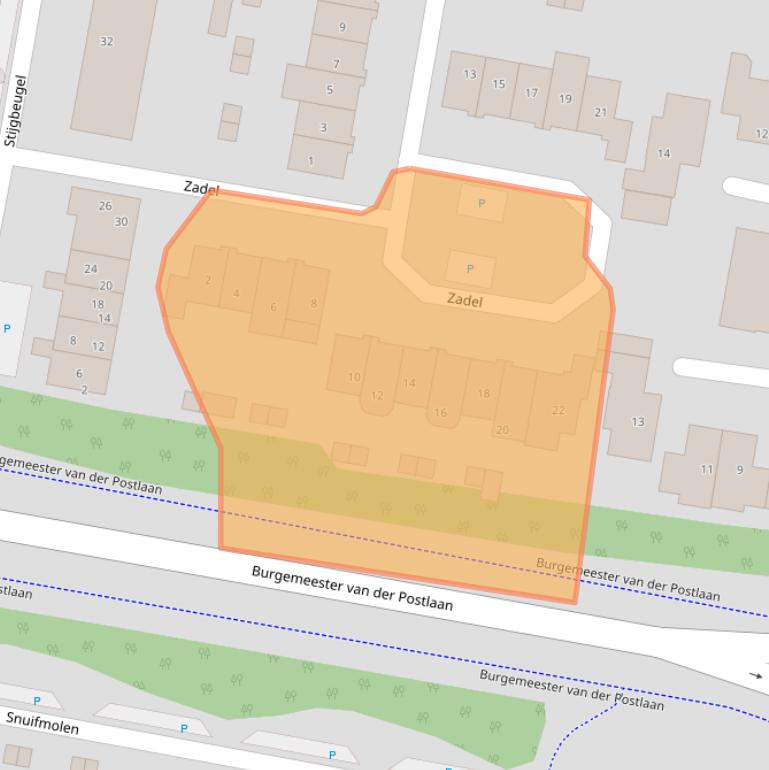 Kaart van postcodegebied 3833XJ.