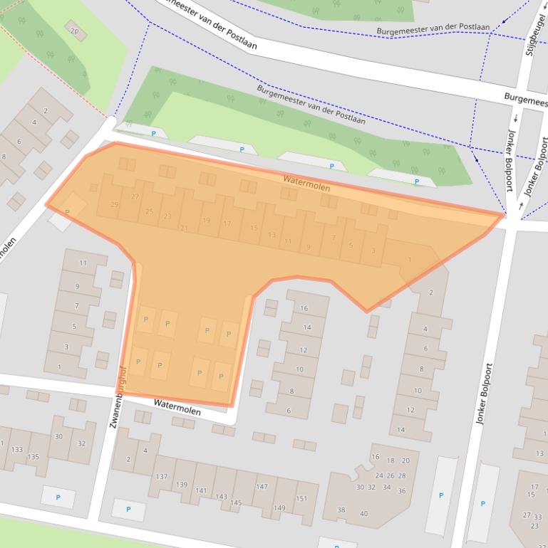 Kaart van postcodegebied 3833ZE.