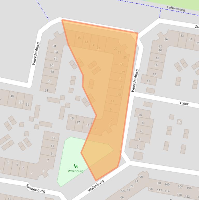 Kaart van postcodegebied 3834AE.