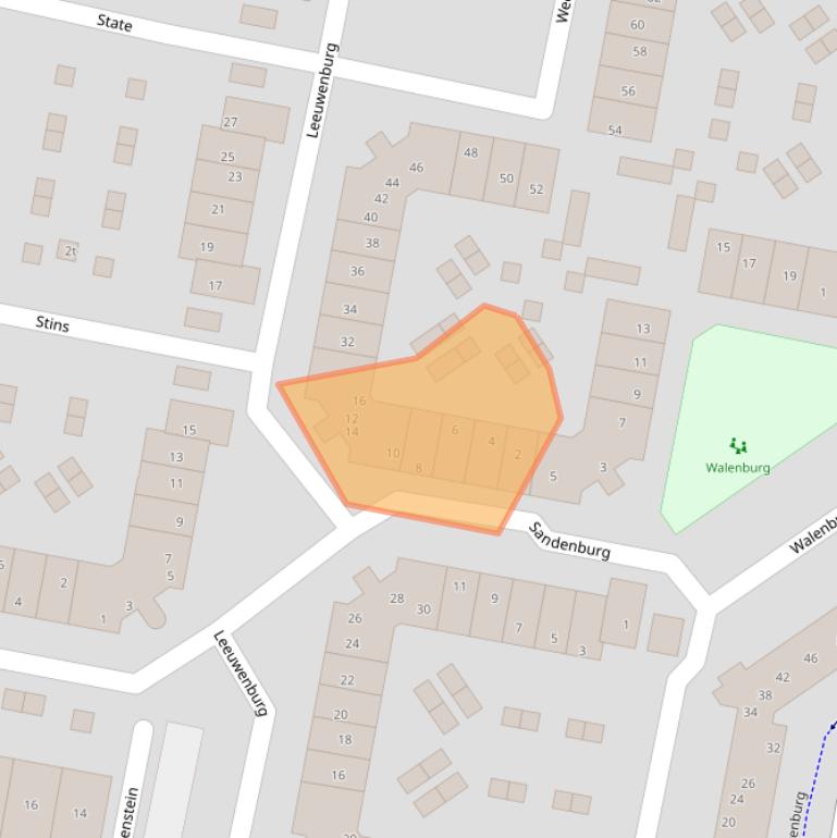 Kaart van postcodegebied 3834AJ.