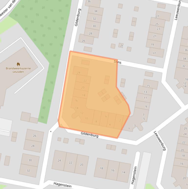 Kaart van postcodegebied 3834AT.