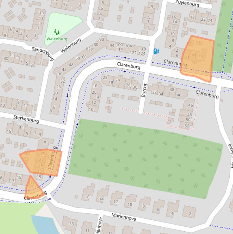 Kaart van postcodegebied 3834BD.