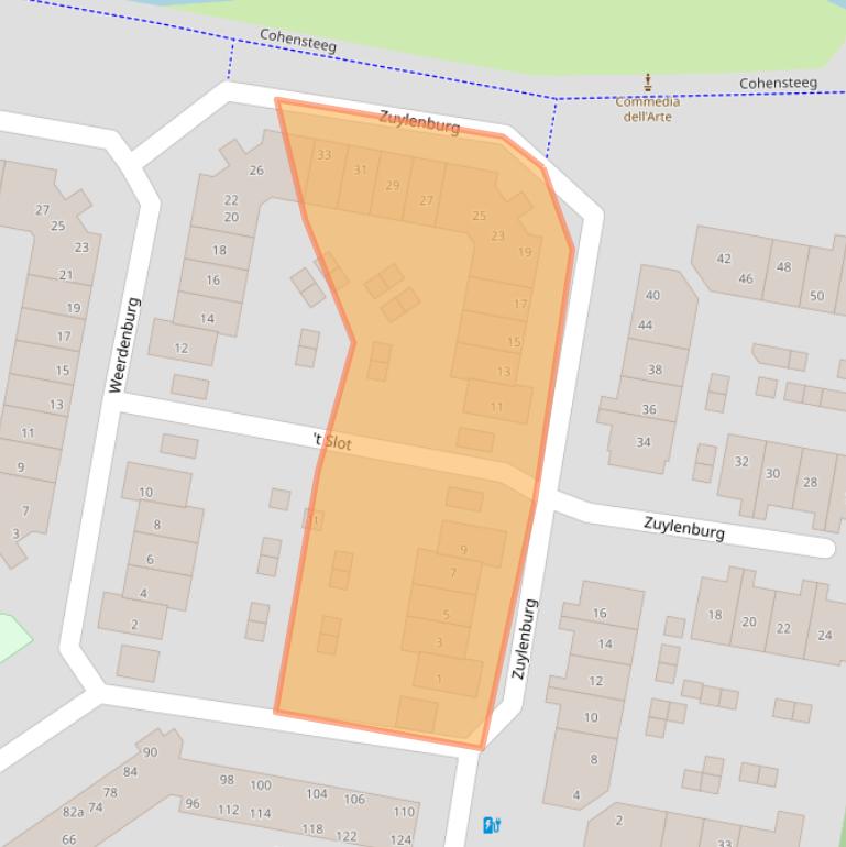 Kaart van postcodegebied 3834BH.