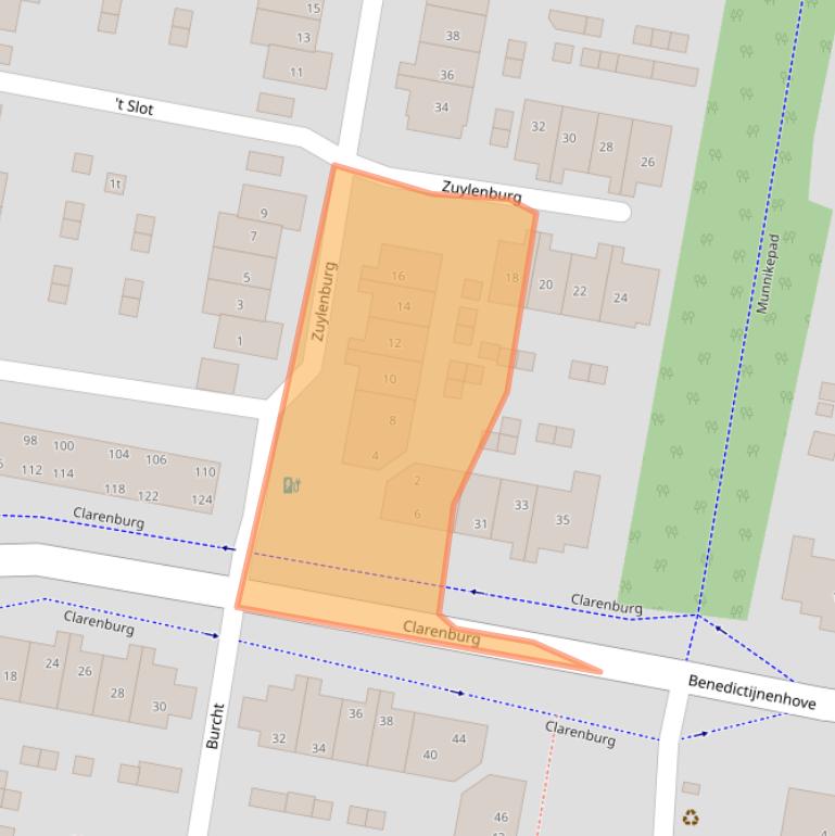 Kaart van postcodegebied 3834BJ.
