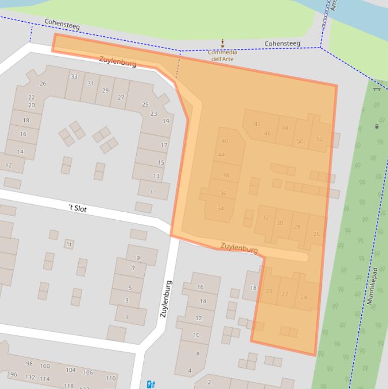 Kaart van postcodegebied 3834BK.