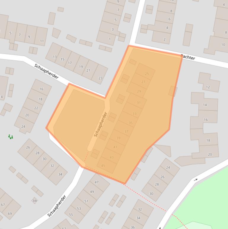 Kaart van postcodegebied 3834CH.