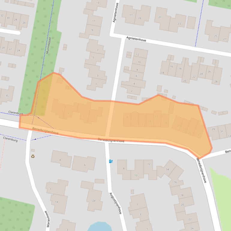 Kaart van postcodegebied 3834ZA.