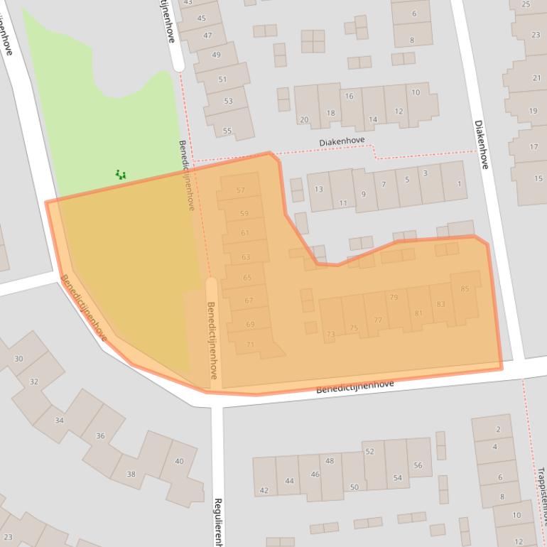 Kaart van postcodegebied 3834ZC.