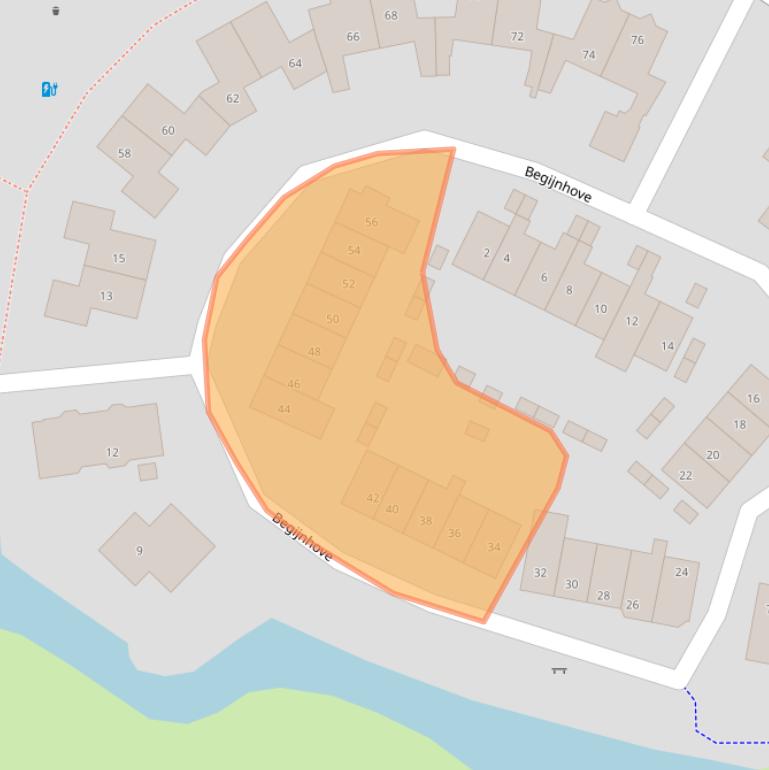 Kaart van postcodegebied 3834ZN.