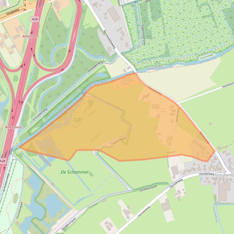 Kaart van postcodegebied 3835PJ.