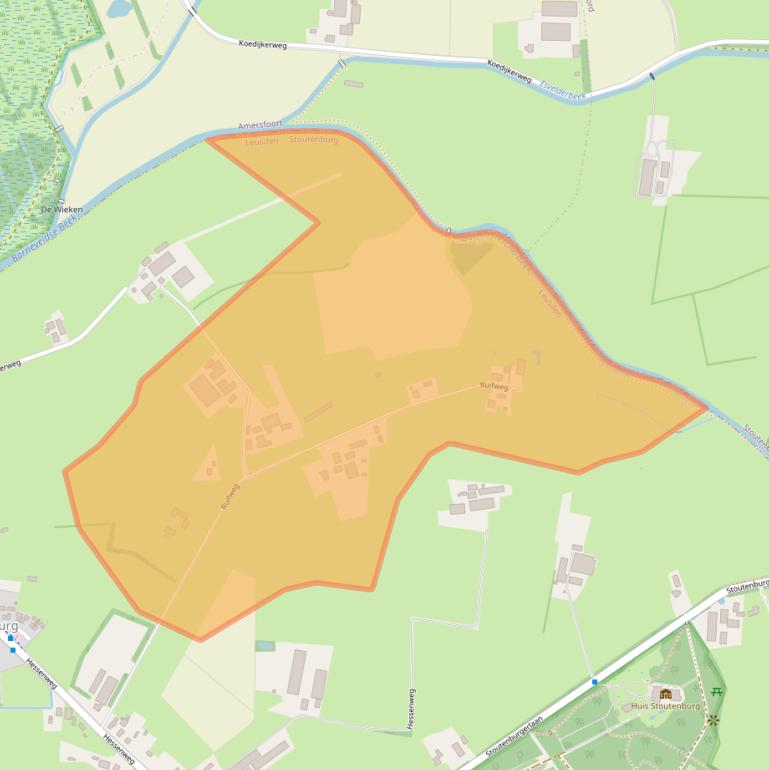 Kaart van postcodegebied 3835PN.