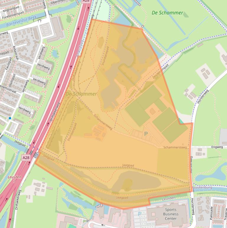 Kaart van postcodegebied 3835PT.