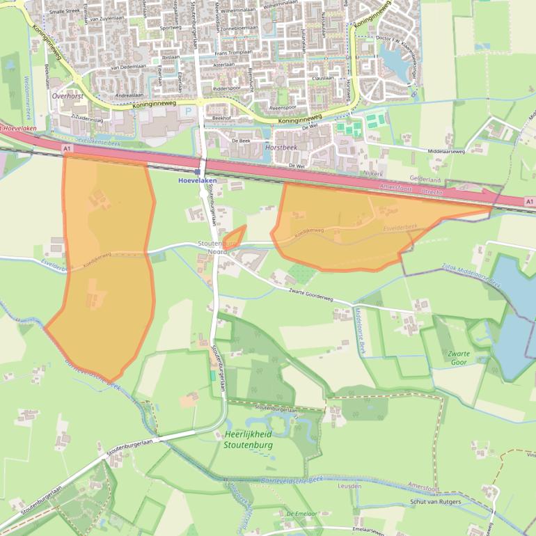 Kaart van postcodegebied 3836PA.