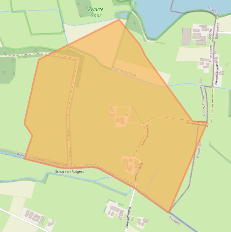 Kaart van postcodegebied 3836PE.