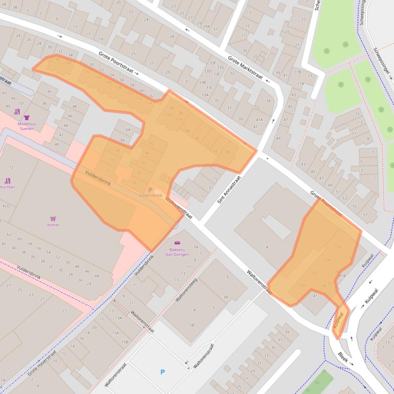Kaart van postcodegebied 3841AM.