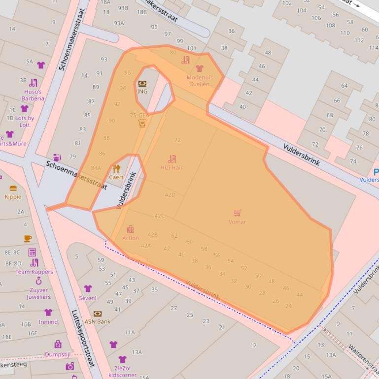 Kaart van postcodegebied 3841AR.