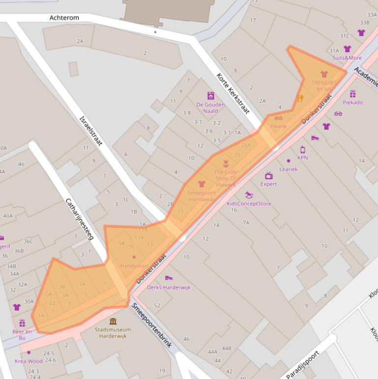 Kaart van postcodegebied 3841CA.