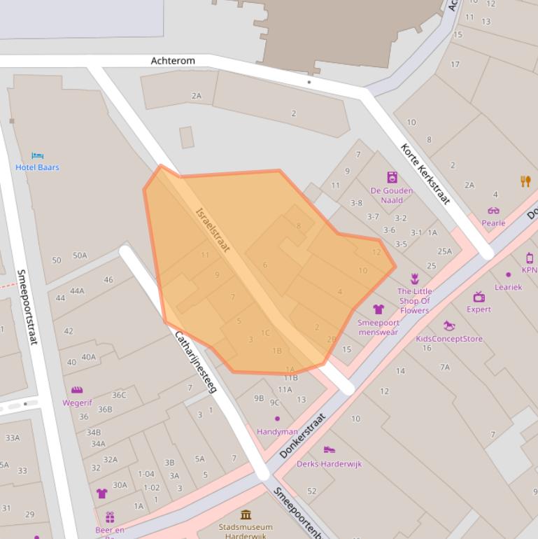 Kaart van postcodegebied 3841CL.