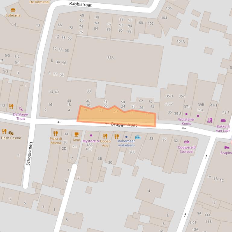 Kaart van postcodegebied 3841CN.