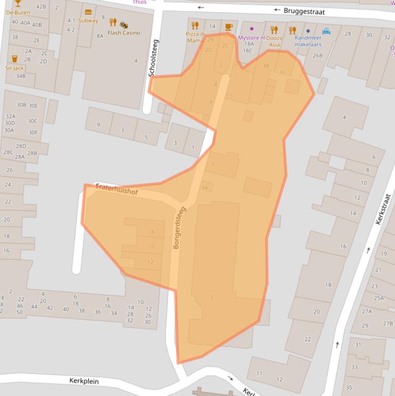 Kaart van postcodegebied 3841CV.