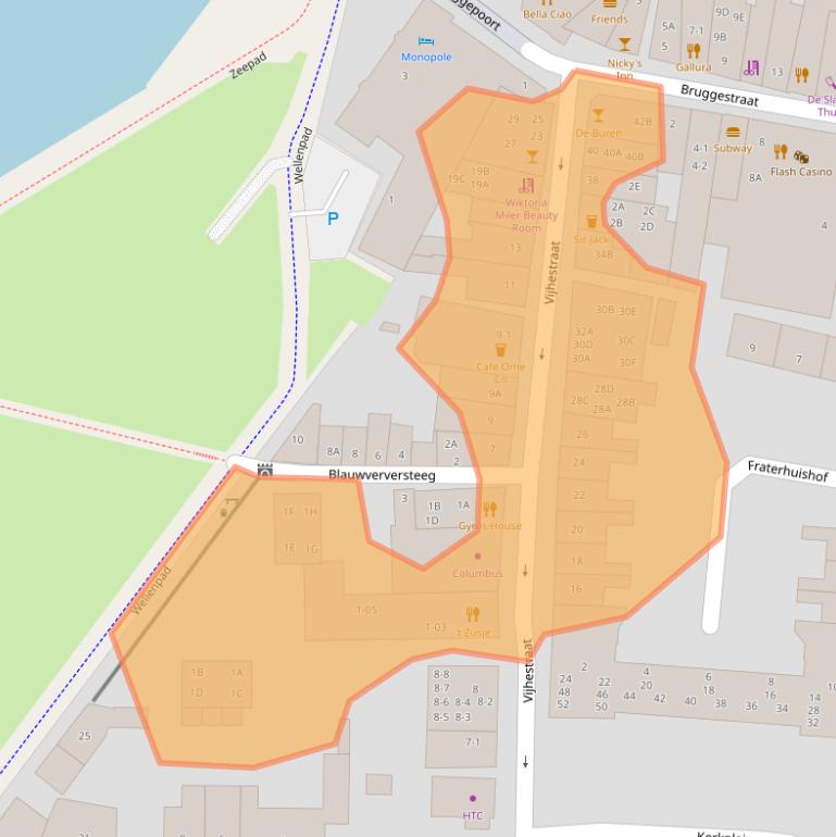 Kaart van postcodegebied 3841CW.