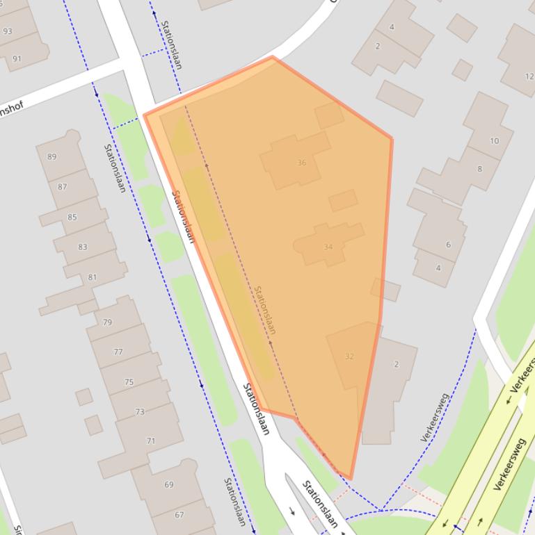 Kaart van postcodegebied 3841DA.