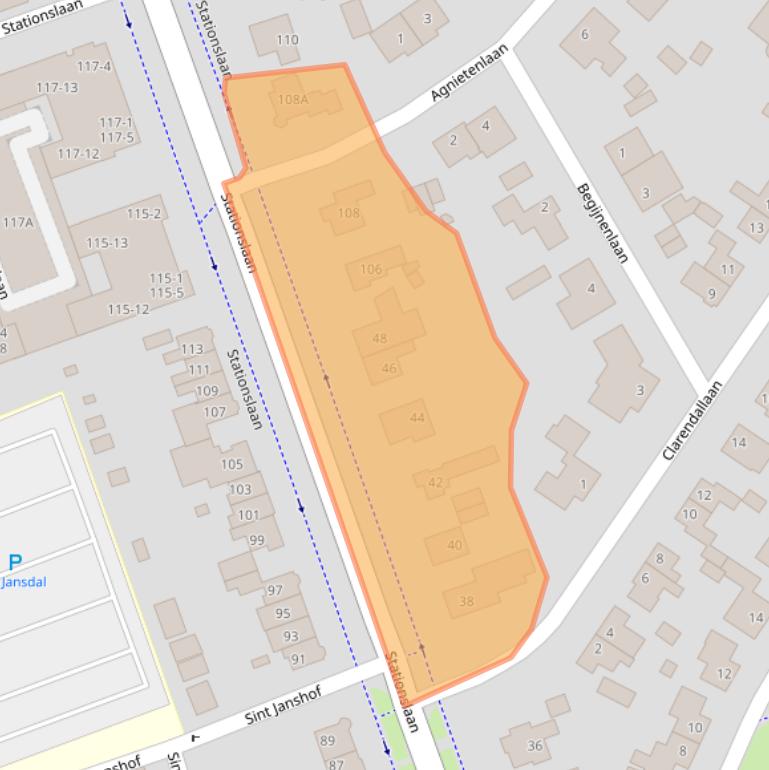 Kaart van postcodegebied 3841DB.