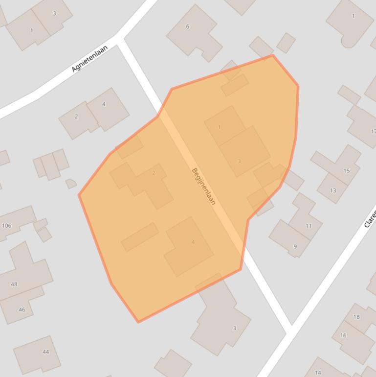 Kaart van postcodegebied 3841DH.